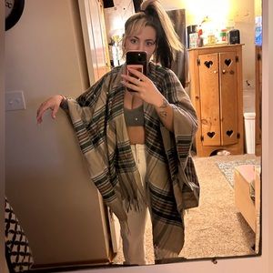 Big scarf Shaw cover up fringe details accent along the bottom